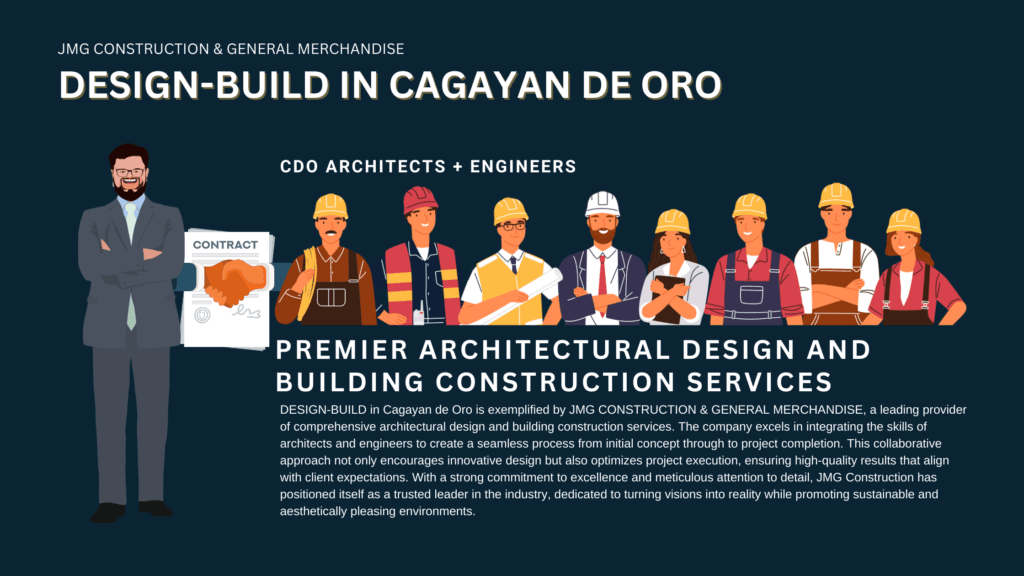 Expert Design-Build Services in Cagayan de Oro 3 JMG Expert Design-Build in Cagayan de Oro by JMG Construction & General Merchandise, showcasing premier architectural and construction services.