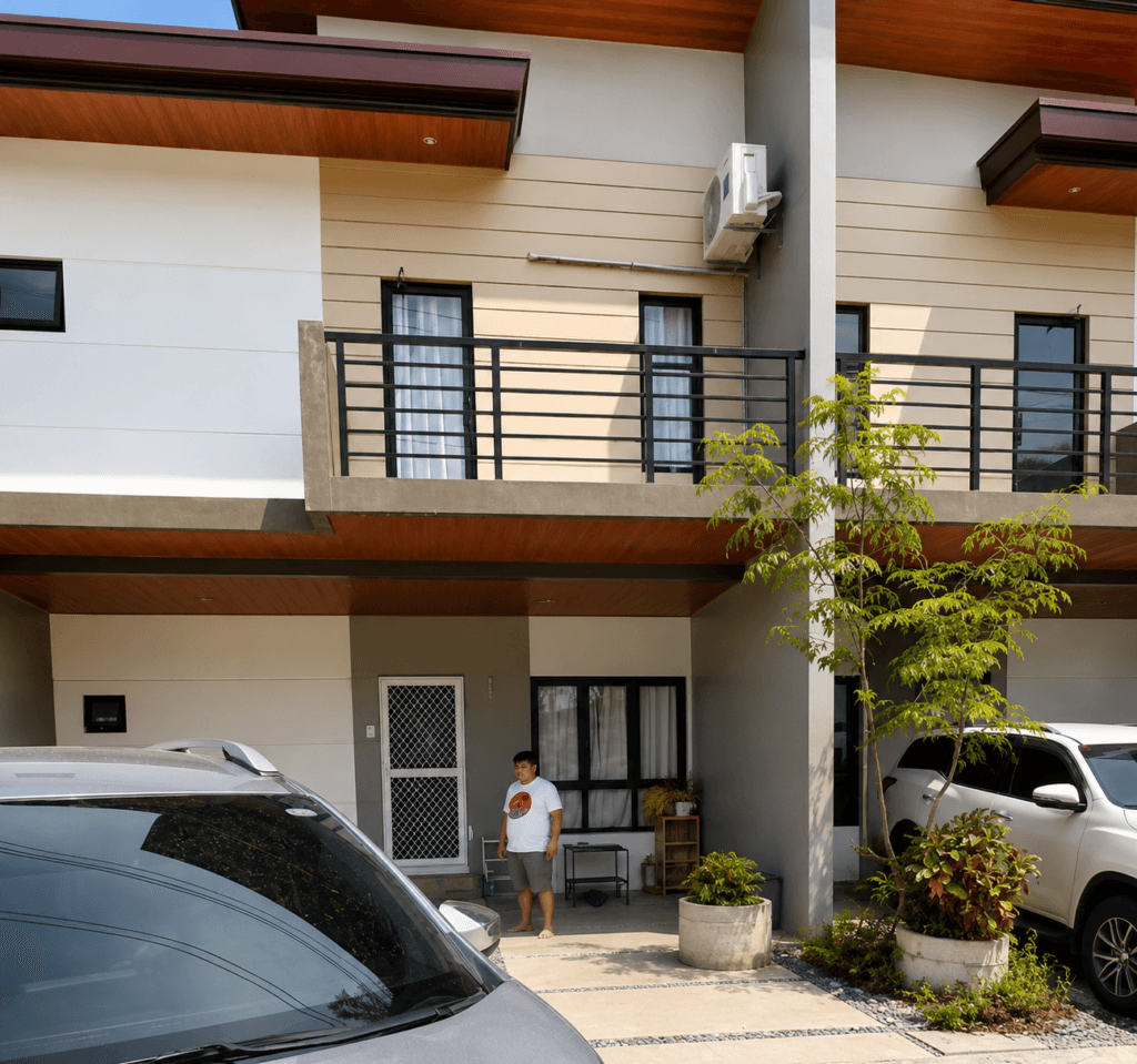 Modern Townhouse with Balcony and Landscaping