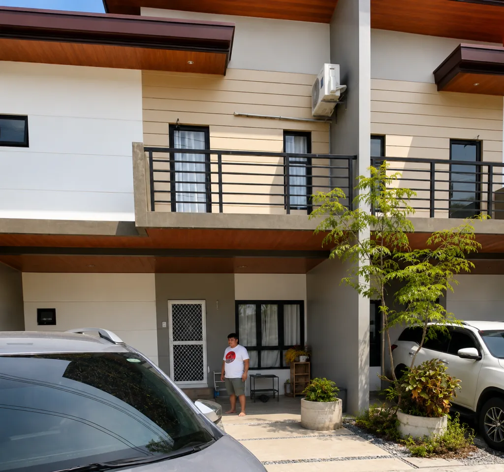 Modern Townhouse with Balcony and Landscaping