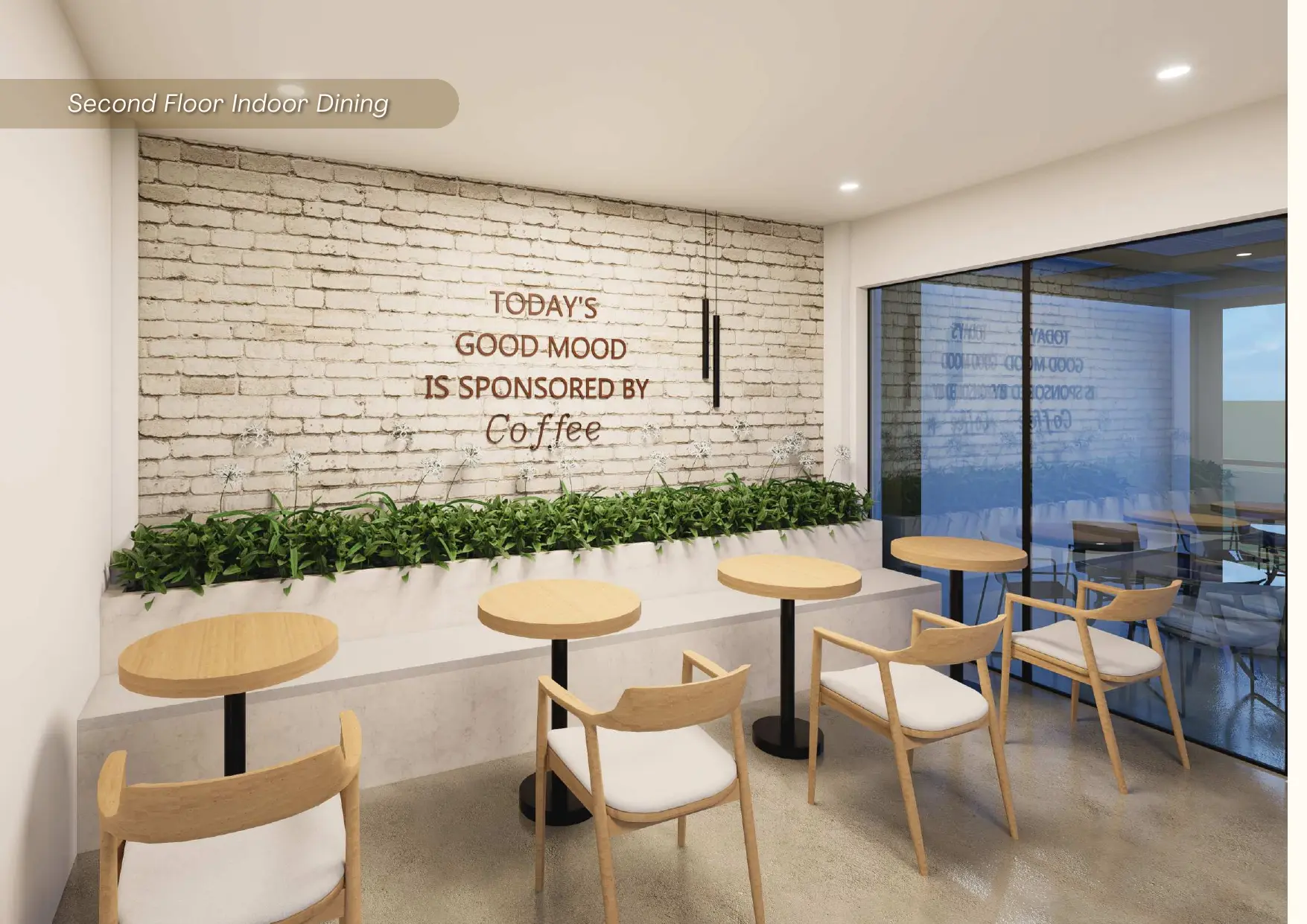 Happi Brew Main second floor indoor dining interior concept design view 2, Marawi City